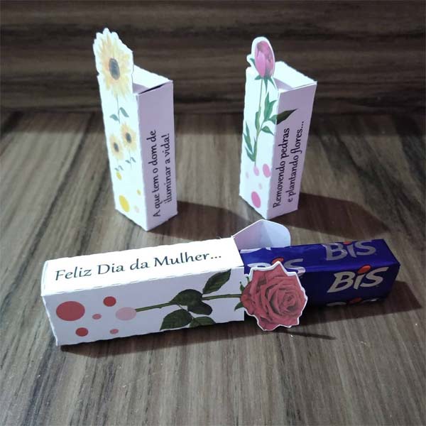 Lembrancinhas Dia da Mulher com caixinhas de papel